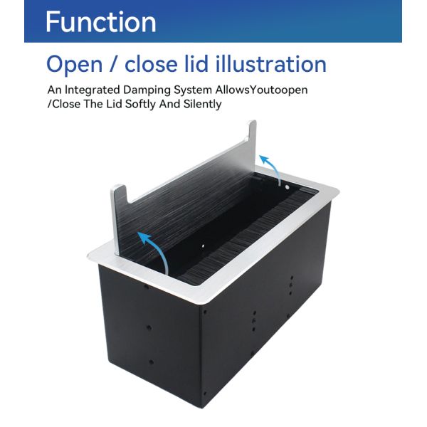 Multimedia Flip Up Conference Electrical Socket Embedded Desk Mounted Custom
