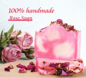 Buy cheap 100G Fragrance Essential Oil Face Soap Rose Petal Cold Process Soap product