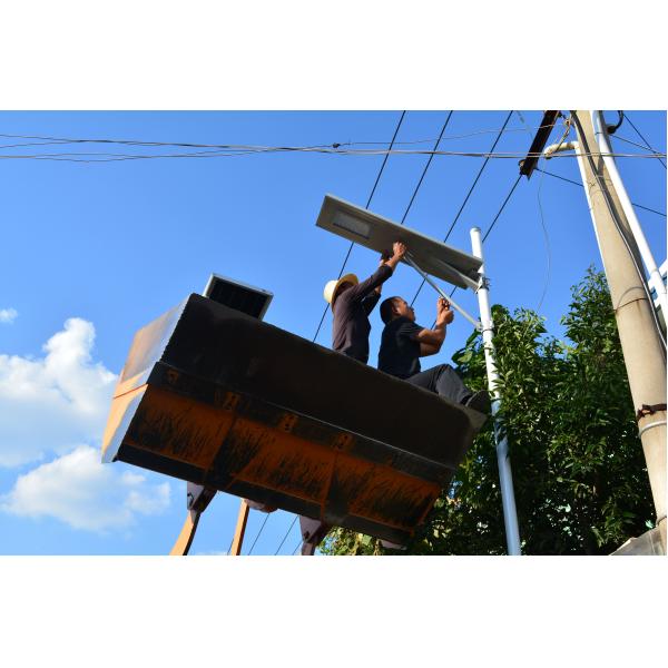 40w wireless motion sensor all in one led street light, easy installation integrated solar street light