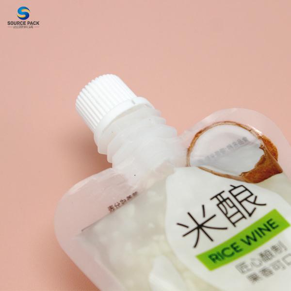 Transparent Clear Beverage Spout Pouch Plastic Liquid Juice Drink Packaging Plastic Bag