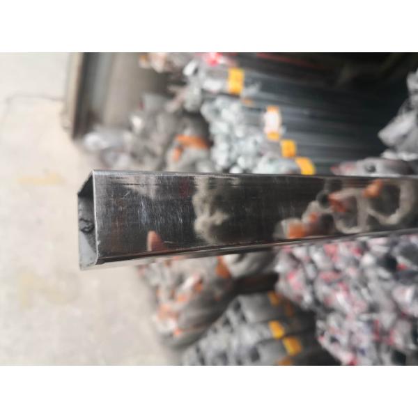 201 Polish Surface Stainless Rectangular Tubing , Industrial Steel Pipe HL Finished