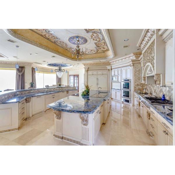 Colonial White Luxury Granite And Quartzsite Stone Slab For Book Matched Background