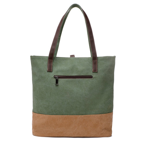 Canvas promotion gifts summer handbag beach bags in mint color