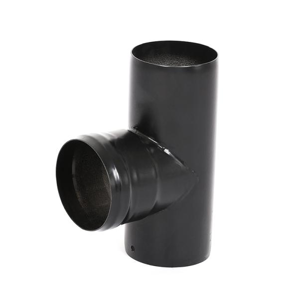 Carbon Steel Black Pellet Stove Pipe Straight Round Shaped Custom Size High Performance