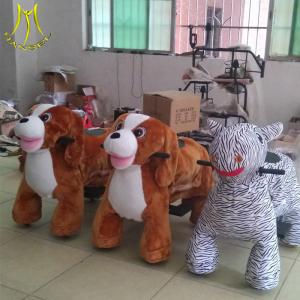 China Hansel indoor soft electric stuffed animals adults can ride and coin operated ride on animal in mall on sale
