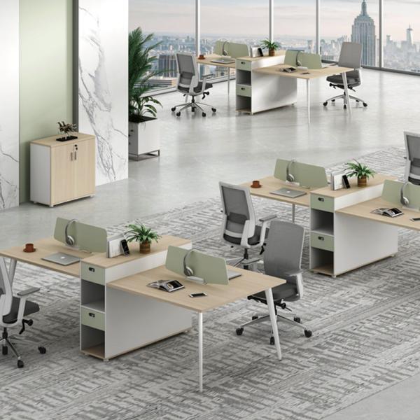 Gridlock Employee Workstation Office Set in Modern Design for Hospital Efficiency