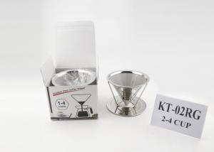 Buy cheap Eco - Friendly Stainless Steel Coffee Dripper Reusable With Separating Stand product
