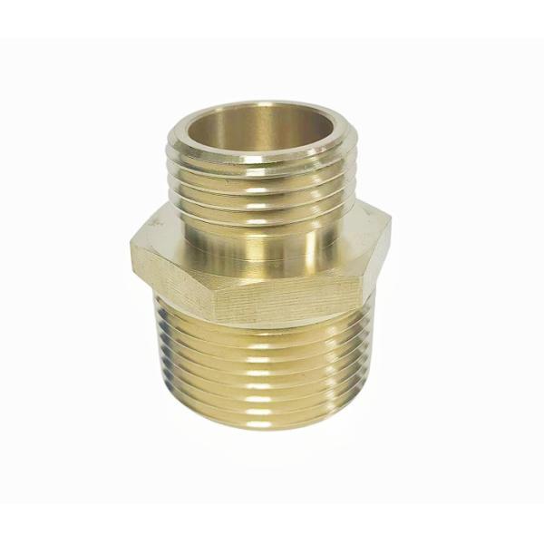 Male 3/8 NPT X 1/2NPT Thread Brass Pipe Fitting Hex Pipe Nipple JIS ANSI Standard