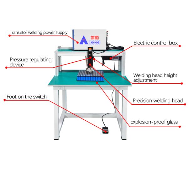 Transistor Electric Precision Cylindrical Lithium Battery Pack Spot Welding Machine Gantry Foot Type