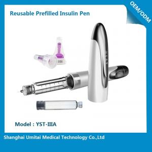 China Large Volume Diabetes Insulin Pen Insulin Syringe Easy Operation Silver Color on sale
