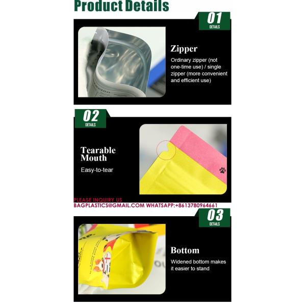 Sustainable Aluminum Foil Bag Candy Biscuit Nut Food Bag Packaging Sealed Zipper Bag