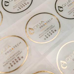Buy cheap Clear Round Shape Packaging Sticker Labels light membrane hot stamping product