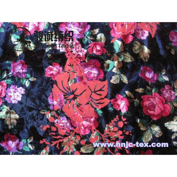 New burnout various style polyester fabric miro velvet fabric women apparel fabric