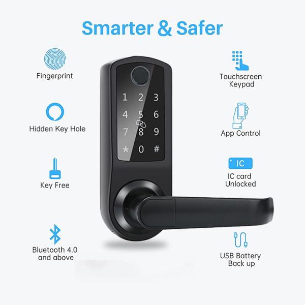 Anti Theft Smart Fingerprint Door Lock With CE FCC Certification