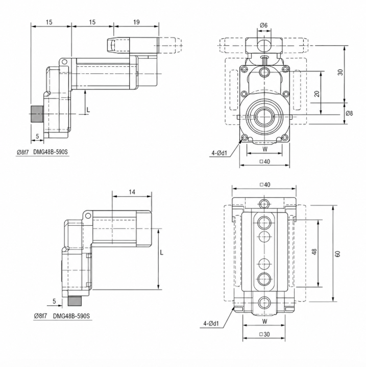 Compact FF Series Flange Mounted Parallel Shaft Reduction Motor High Efficiency Helical Gearbox for Industrial Machinery