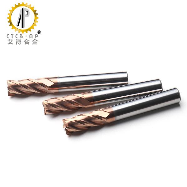 CNC TiAlSiN Coating Cemented Carbide 4 Flute Milling Cutter