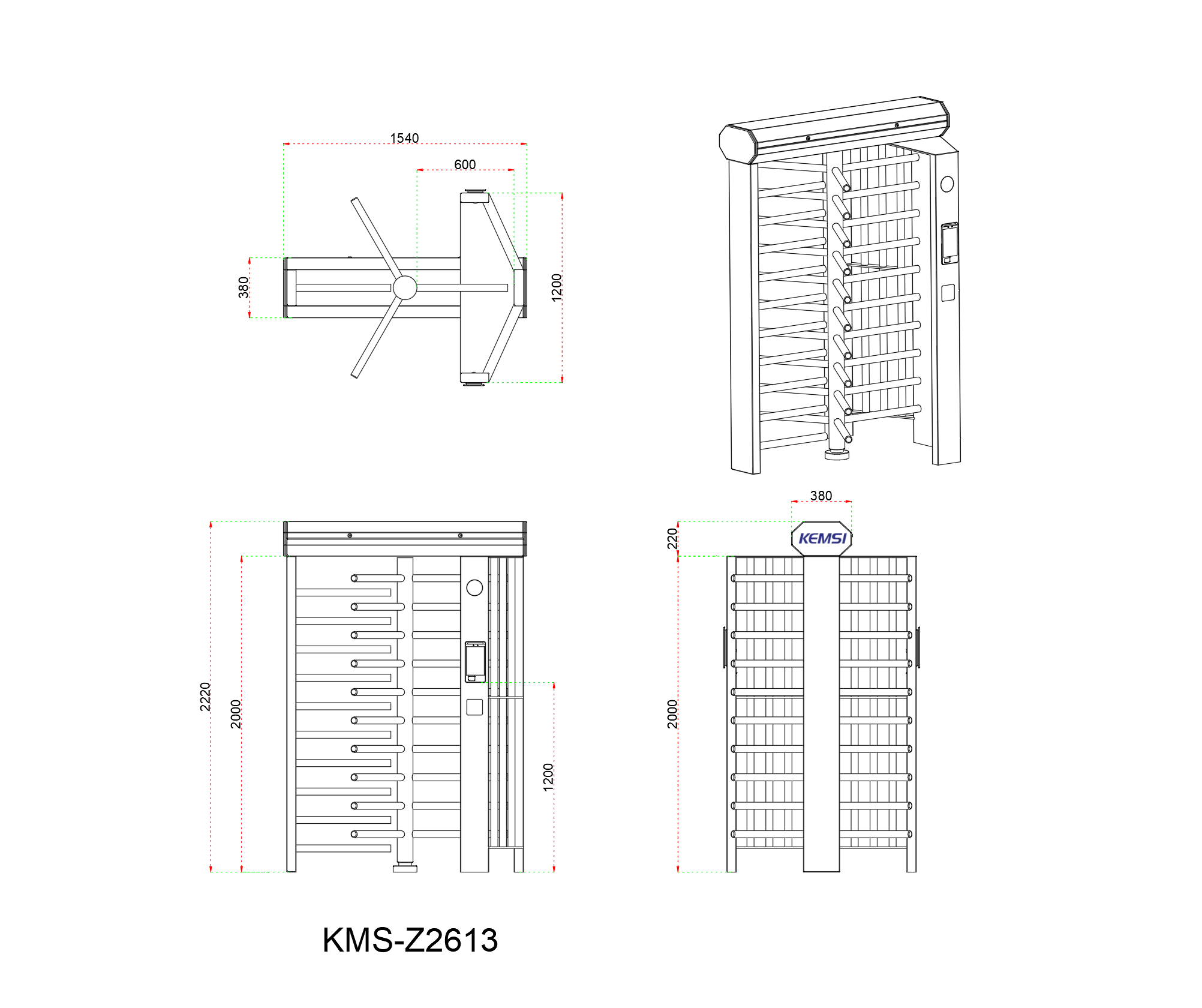 Full Height Turnstile Multi System Compatibility Flexible Integration
