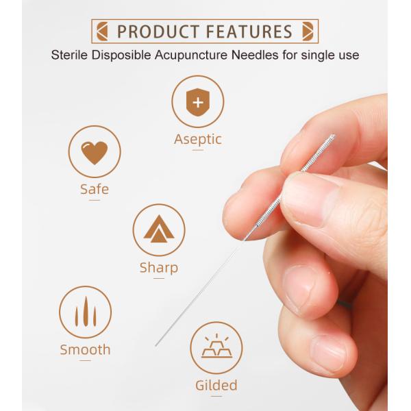 Different Sizes Massage Odm Disposable Acupuncture Needles Silver Plating Sterile