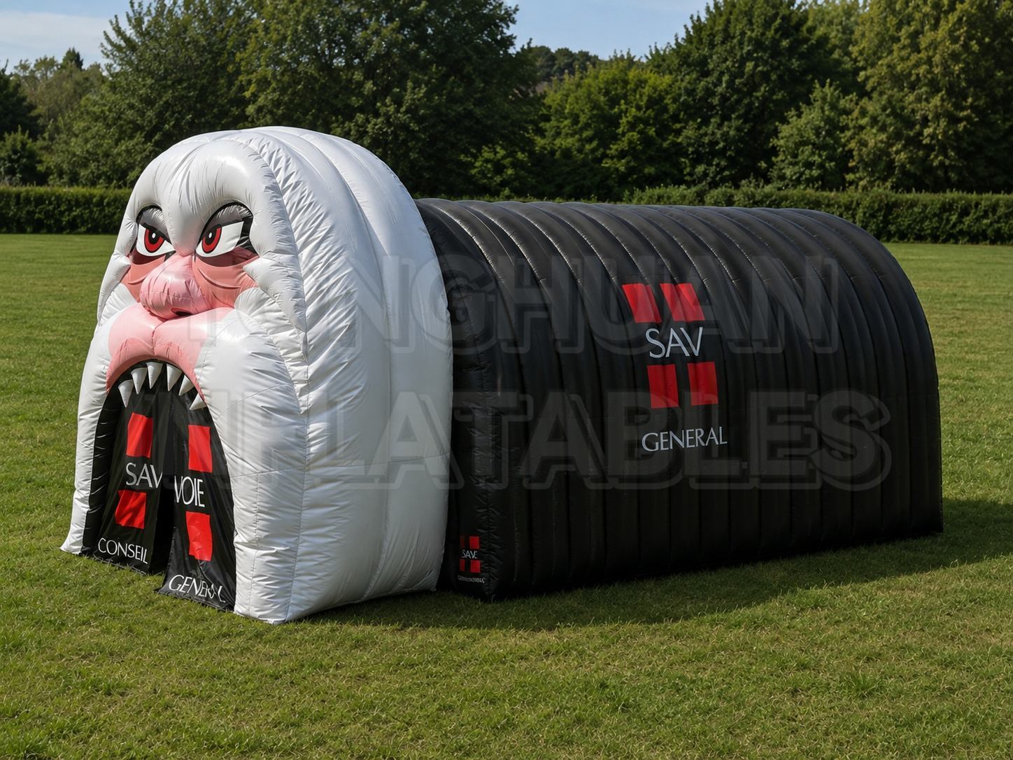 Commercial Inflatable Gorilla Head Tent with Printed Branding for Festivals Exhibitions and Promotional Projects