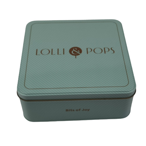 Large Square Cookie Tin Box for Biscuit and Cake Packaging