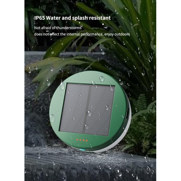 LED Toughened Glass Solar Outdoor Lights Green Orange Color Waterproof 8-10 Hours Working