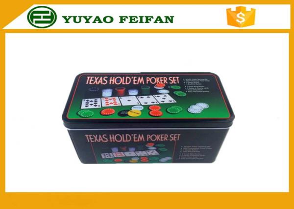 Quality 4g Plastic Poker Chips Sets Professional Poker Set Square Tin Box Packaging for sale