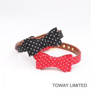 China Dots Bowtie Collars Pet Leash Cute Dog Supply on sale
