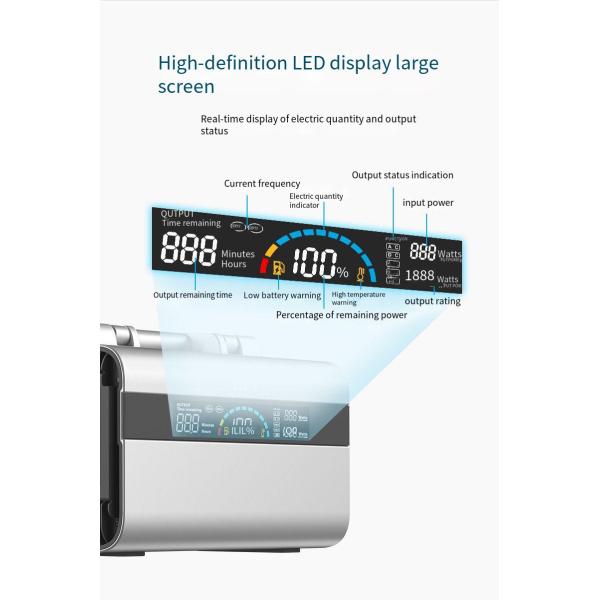 600W 220V Pure Sine Wave Power Station , Portable Energy Storage Power Supply