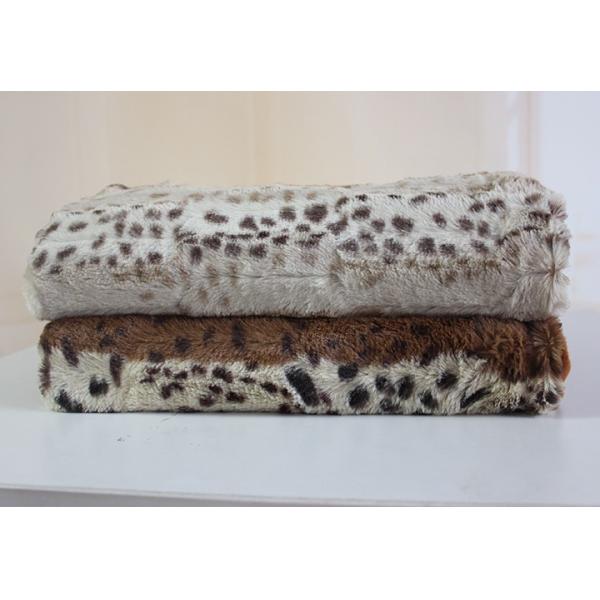 Double Layer Faux Fur Bed Blanket Enviroment Friendly For Gifts / Home Anti - Pilling