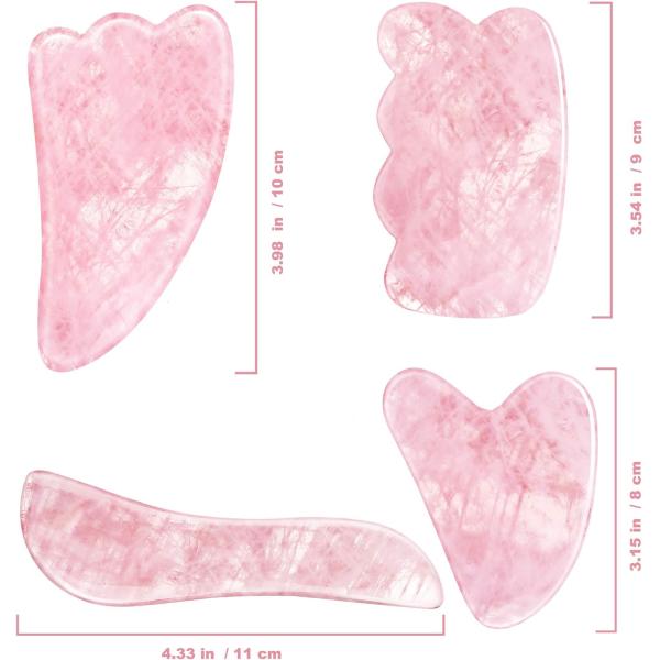 Rose Quartz Natural Jade Scraping Board Jade Stone Facial Gua Sha Board Massage Tools