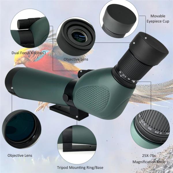 FMC Lens 80mm Spotting Telescope Day And Night Waterproof Sniper Tactical