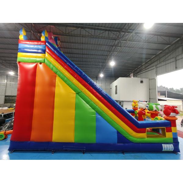 Commercial Pvc Tarpaulin Inflatable Slides Cartoon Characters Inflatable Water Slides Castle For Kids And Adults
