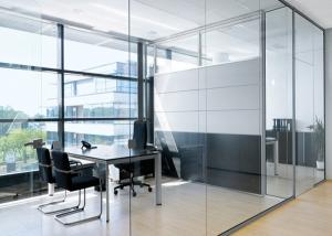 Buy cheap Lighting Partition Wall Glass , Glass Office Partition Systems product