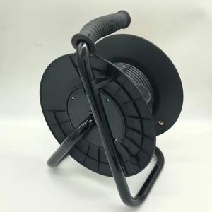 China Steel Cable Reel Cart Foldable High Tro Reel System With Foot Brake on sale