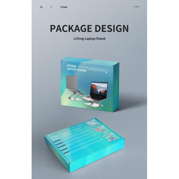 895g 17.3inch Silver Liftable Notebook Desk Stand Height Adjustable