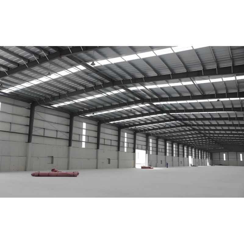 Clear Span Interior Steel Frame Warehouse with 500 kg/m² Load Capacity and Galvanized Anti-Rust Coating