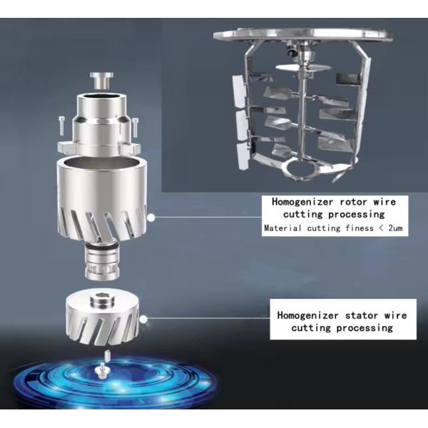 Lotion Cream Paste High Shear Emulsifier Mixer Tank With Lifting System