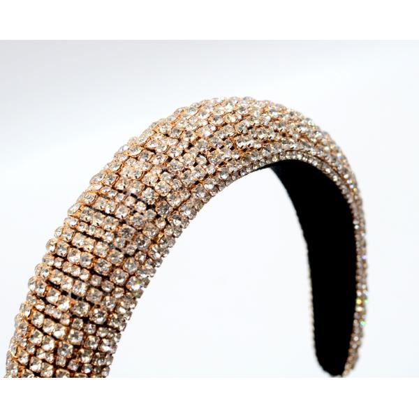 Luxury Rhinestone Silk Makeup Headband 100g Weight 3cm Width