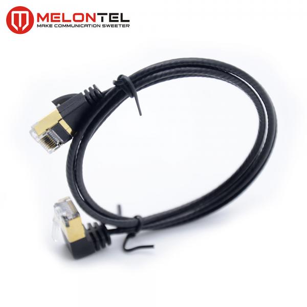 Custom Length RJ45 STP Patch Cable MT 5006 , Black Cat5e Patch Cord With Boot