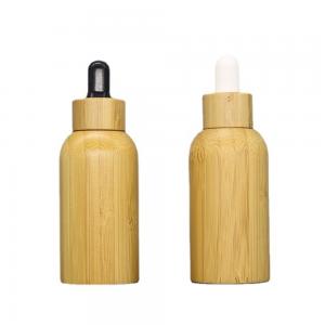 Buy cheap ISO9001 Bamboo Wooden Essential Oil Dropper Bottle Amber Round product