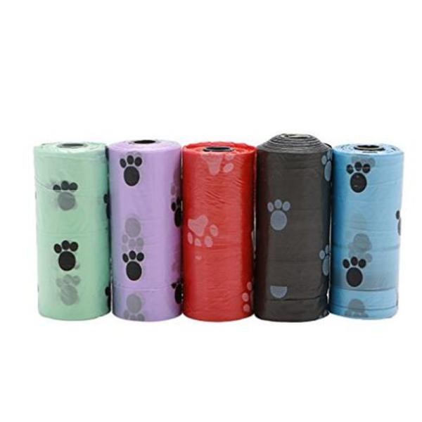 Custom Eco Friendly Biodegradable Dog Poop Bags EN13432 / MSDS Approved