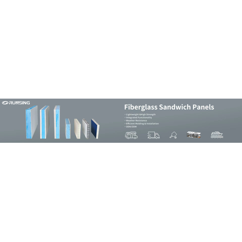 Insulated Fiberglass Panels PU Foam FRP Panel for Harsh Environments