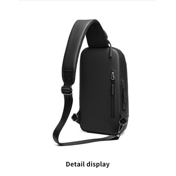 Customizable Cross Body Mens Sling Bag Multi Compartment Daily Used