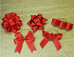 China 3Inch Personalized Tie satin ribbon bow , Floral , Elastic , twist tie gift bow on sale