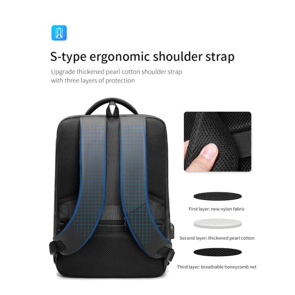 Factory hot sell custom black backpack men light Laptop Bags high quality school backpack fashion backpack bag
