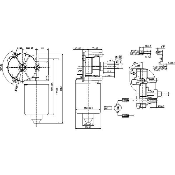 High Torque replace garage door opener with Glass Fiber Gear 15Nm IP44