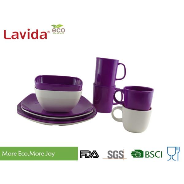 Dishwasher Safe Melamine Picnicware Set Non - Flammable High Temperature Tolerance