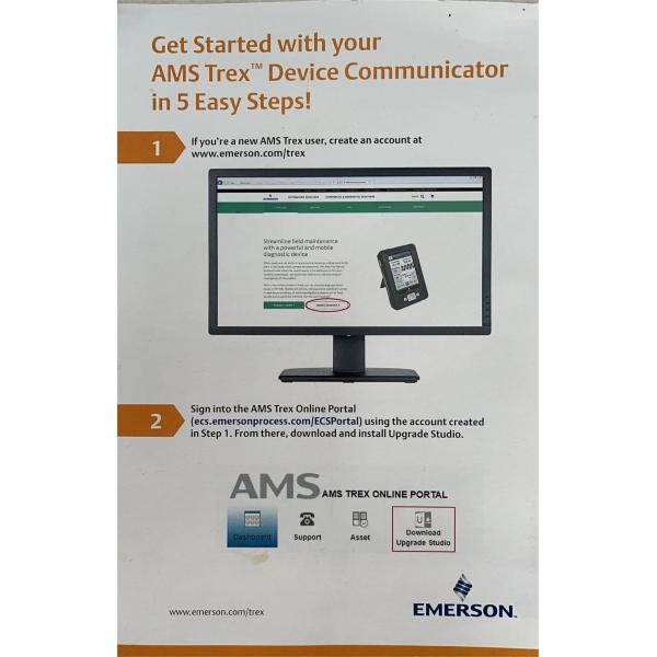 TREXLHPKLWS3S EmersonDevice Communicator Plus comm module, HART, (Li-ion), IS, Wireless, Standard Support (3 Years)
