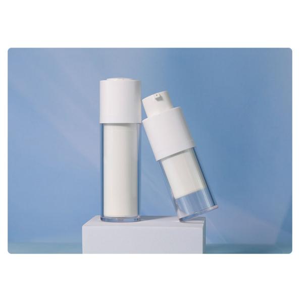 15ml 30ml 50ml White Airless Bottle Cosmetic Cream Plastic Bottle For Skincare Packaging
