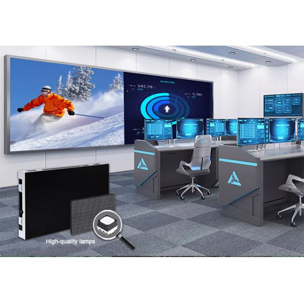 P1.25 P2.5 P2 Indoor LED Display Panel Video Wall Large Screen for Studio Command Control Room